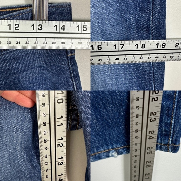 NWT Levis 501 Original Cropped Jeans Size 27 x 26 Distressed New Tags Denim Boho - Picture 15 of 16